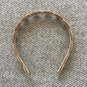 J. Crew Gold Braided Headband